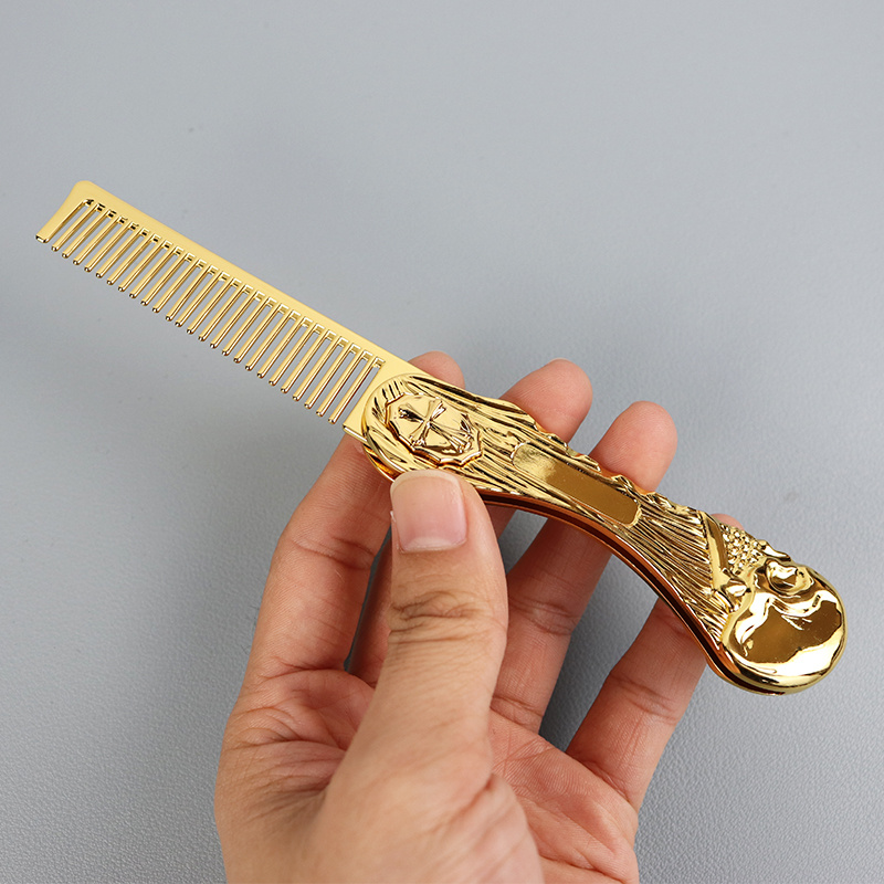 Hair Care Zinc - Pettine pieghevole portatile in lega di